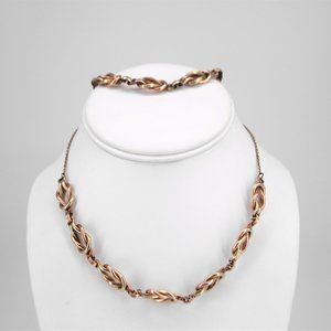 Vintage Rose Gold/Green Gold Over Sterling Set N/B